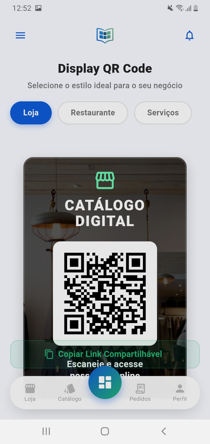 Autoatendimento Físico via QR Code.
